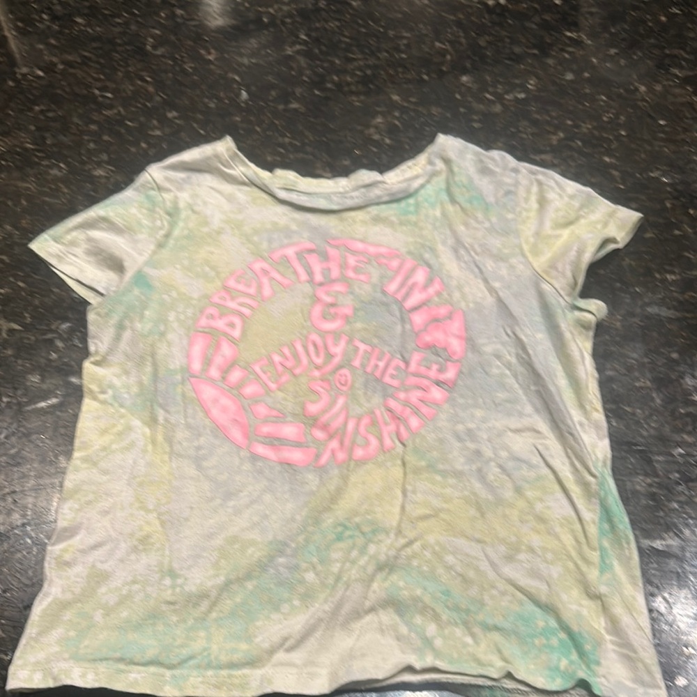 Kids Tie-Dye T-Shirt with Pink Graphic